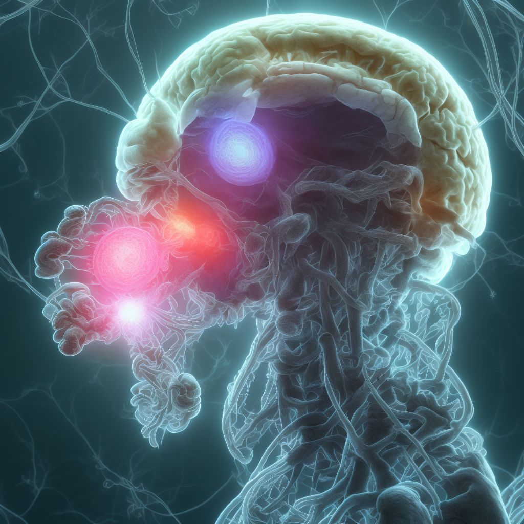 Maternal care for (suspected) central nervous system malformation or damage in fetus, agenesis of the corpus callosum, fetus 3 digital illustration