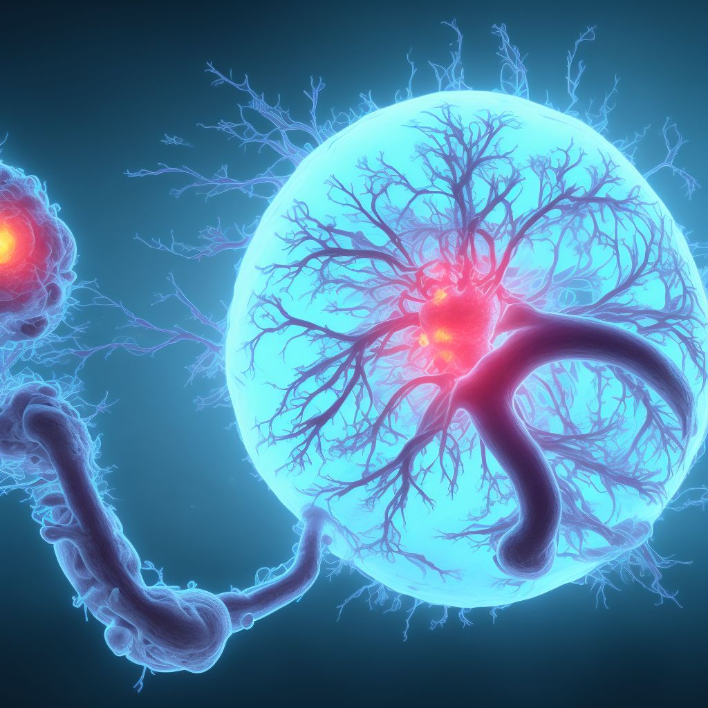 Maternal care for (suspected) central nervous system malformation or damage in fetus, choroid plexus cysts, fetus 3 digital illustration