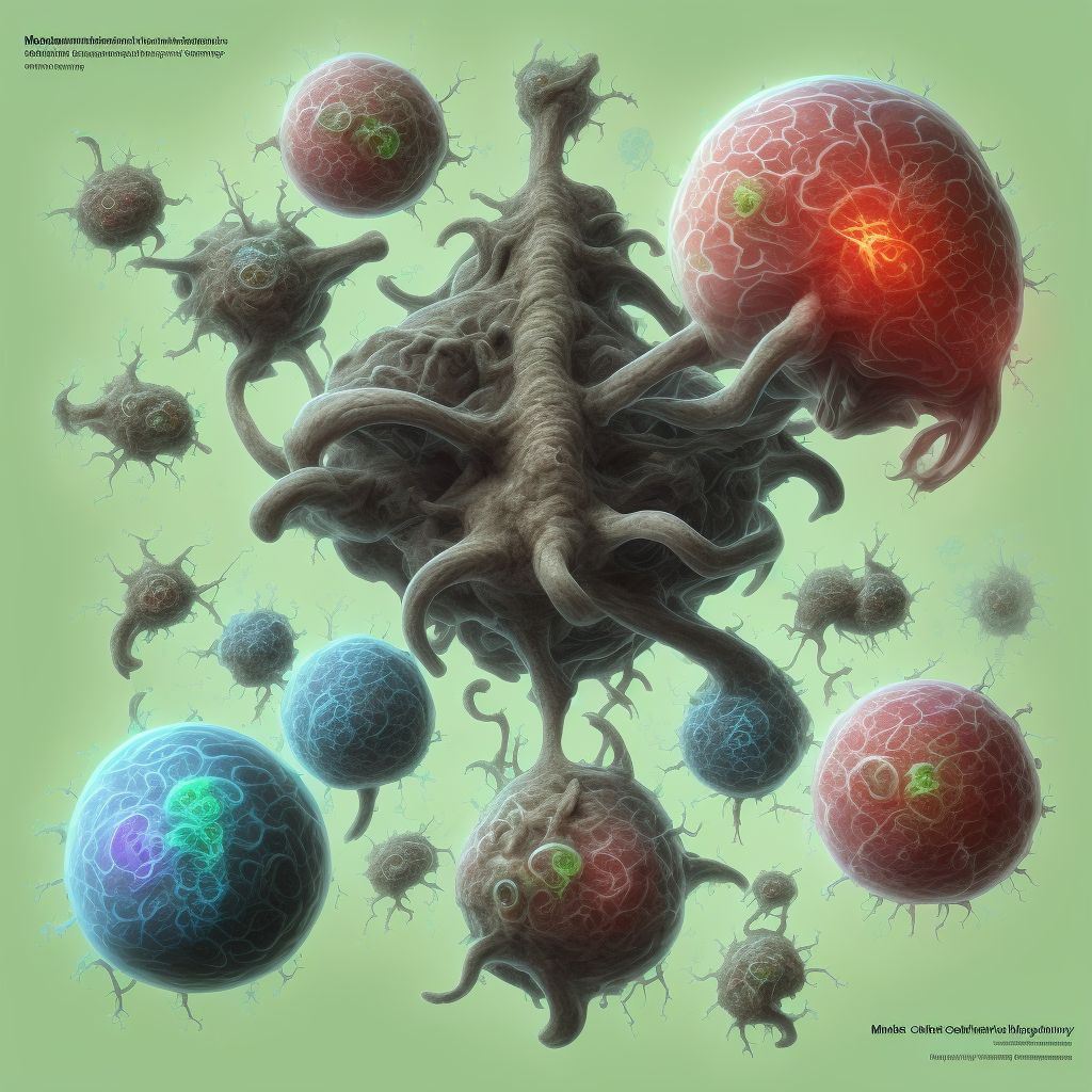 Maternal care for (suspected) central nervous system malformation or damage in fetus, holoprosencephaly, fetus 1 digital illustration