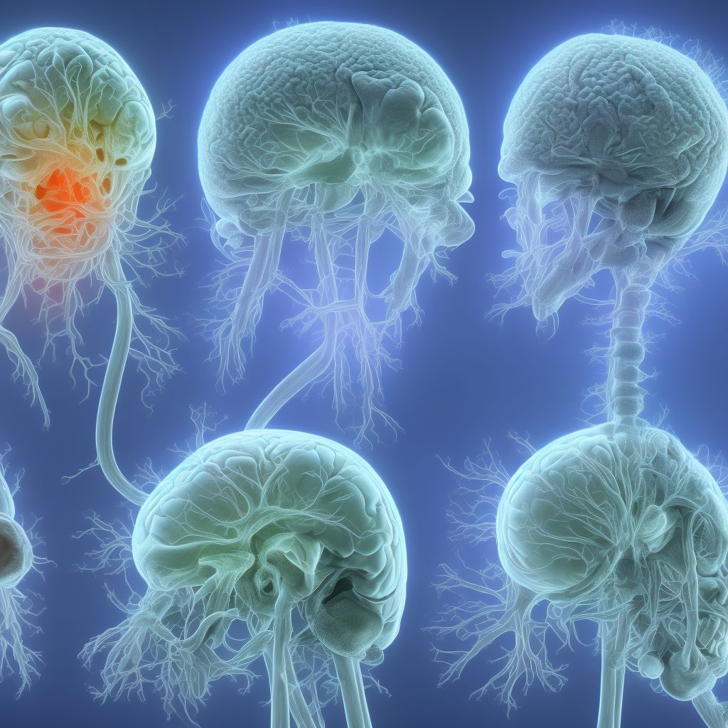 Maternal care for (suspected) central nervous system malformation or damage in fetus, hydrocephaly, not applicable or unspecified digital illustration