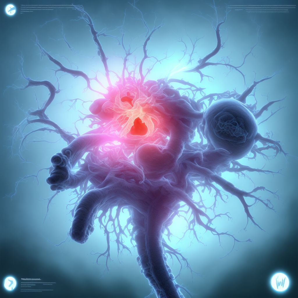 Maternal care for (suspected) central nervous system malformation or damage in fetus, hydrocephaly, fetus 3 digital illustration