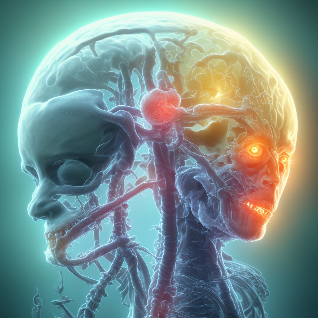 Maternal care for (suspected) central nervous system malformation in fetus, fetus 2 digital illustration