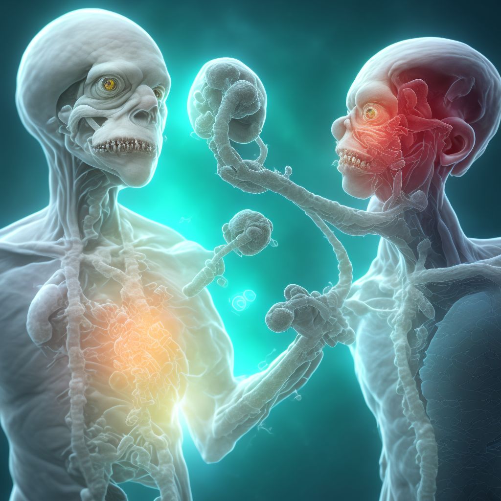 Maternal care for (suspected) chromosomal abnormality in fetus, Trisomy 21, fetus 2 digital illustration