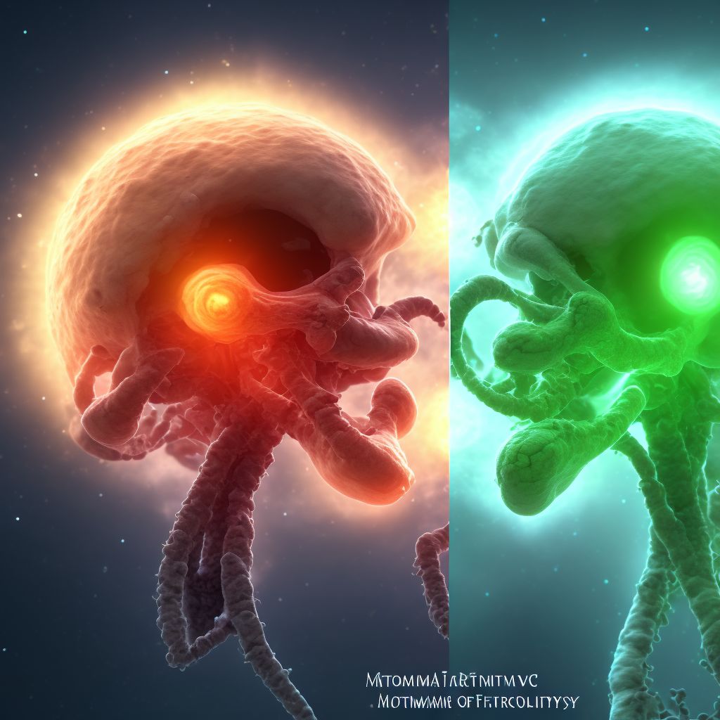 Maternal care for (suspected) chromosomal abnormality in fetus, sex chromosome abnormality, fetus 4 digital illustration