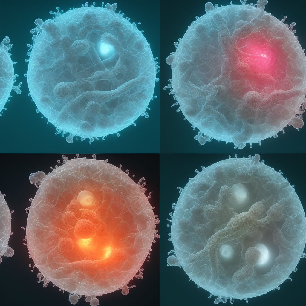 Maternal care for (suspected) damage to fetus from viral disease in mother, fetus 2 digital illustration