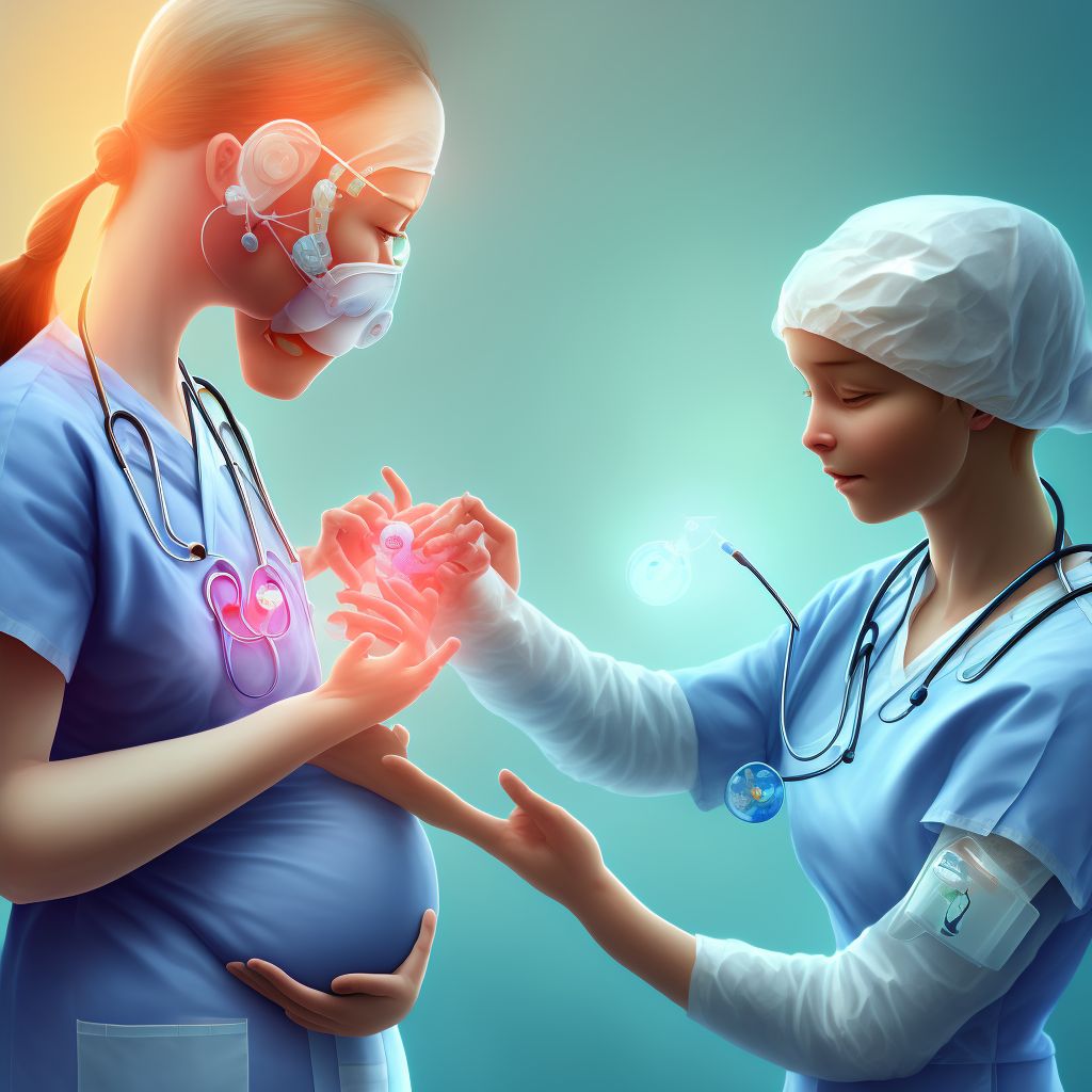 Maternal care for (suspected) damage to fetus by other medical procedures, other fetus digital illustration