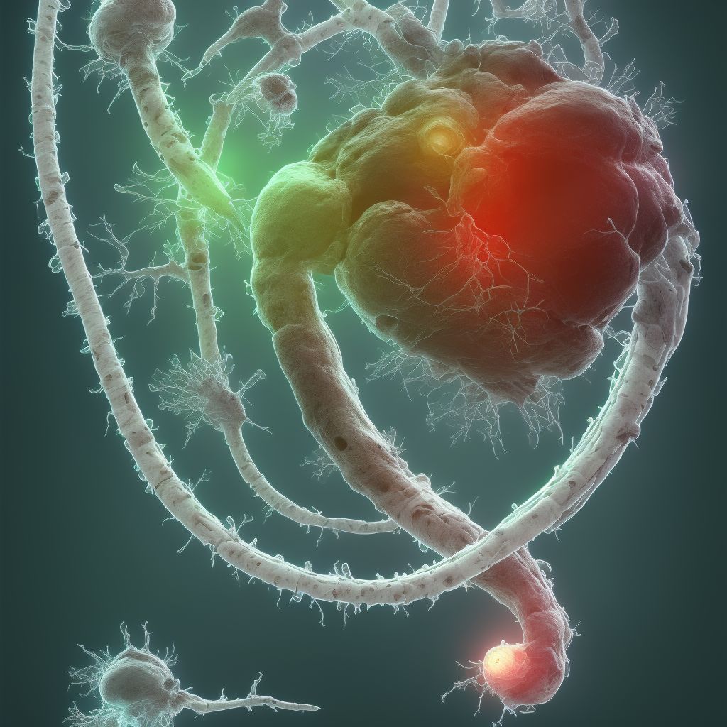 Maternal care for other (suspected) fetal abnormality and damage, fetal musculoskeletal anomalies of trunk, fetus 5 digital illustration