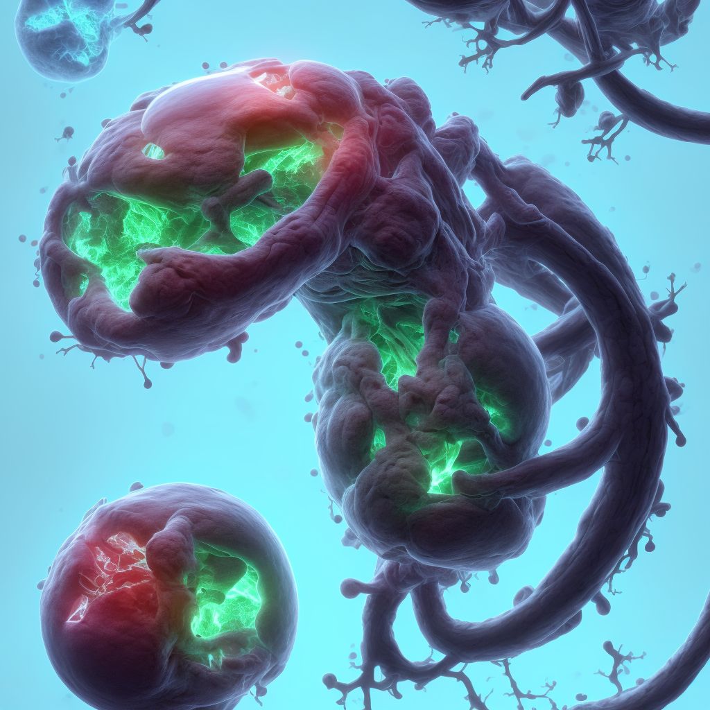 Maternal care for other (suspected) fetal abnormality and damage, fetal upper extremities anomalies, fetus 4 digital illustration