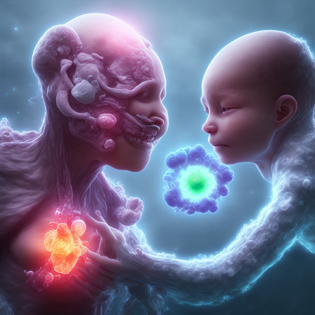 Maternal care for other isoimmunization, third trimester, fetus 2 digital illustration