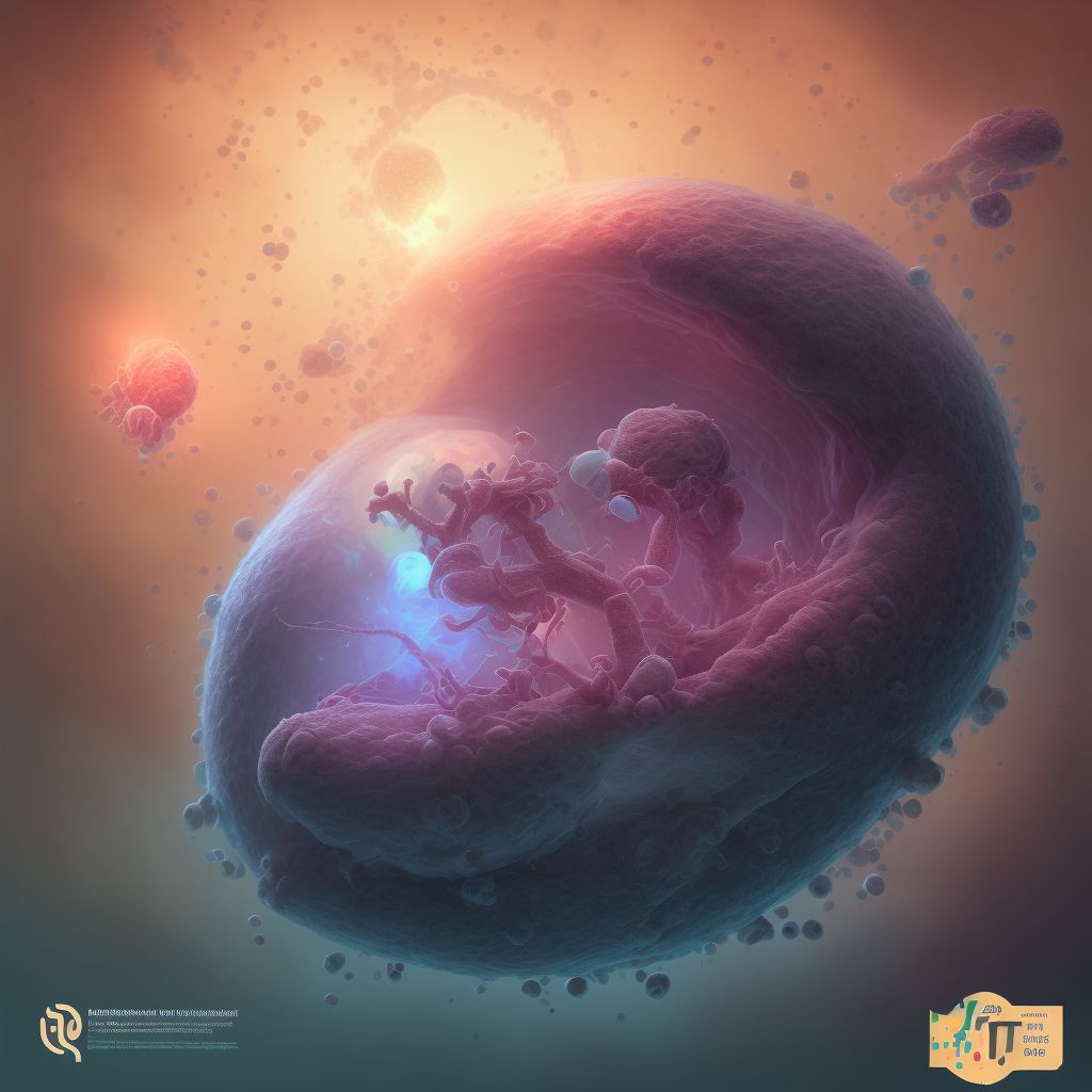 Maternal care for hydrops fetalis, second trimester, fetus 2 digital illustration