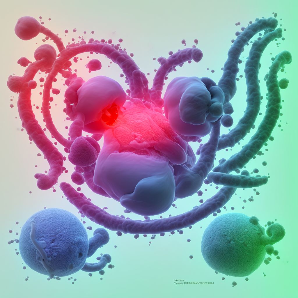 Maternal care for abnormalities of the fetal heart rate or rhythm, second trimester, fetus 3 digital illustration