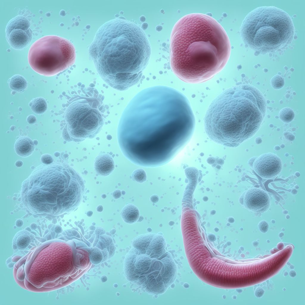 Maternal care for abnormalities of the fetal heart rate or rhythm, second trimester, fetus 4 digital illustration