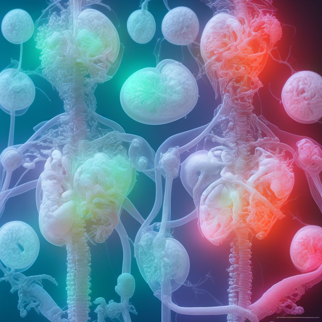 Maternal care for abnormalities of the fetal heart rate or rhythm, second trimester, other fetus digital illustration