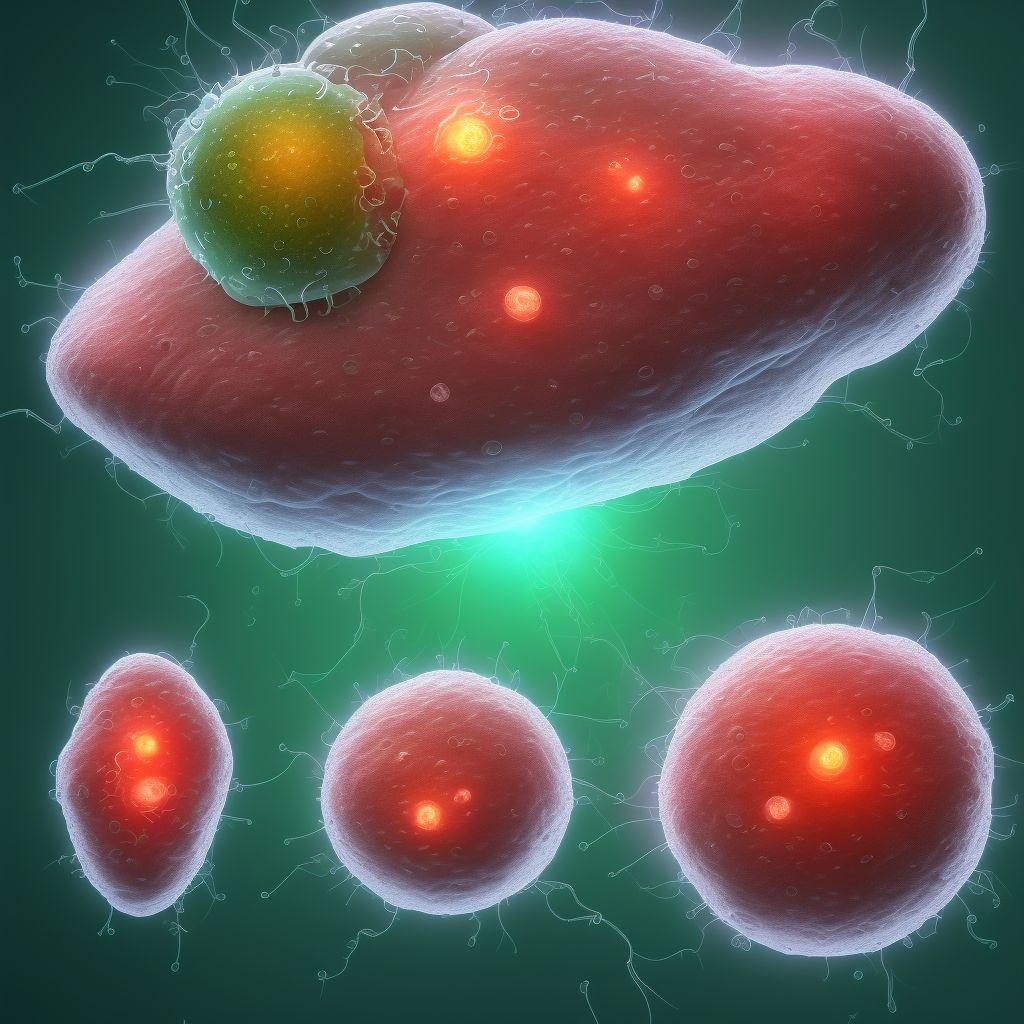 Infection of amniotic sac and membranes, unspecified, first trimester, not applicable or unspecified digital illustration