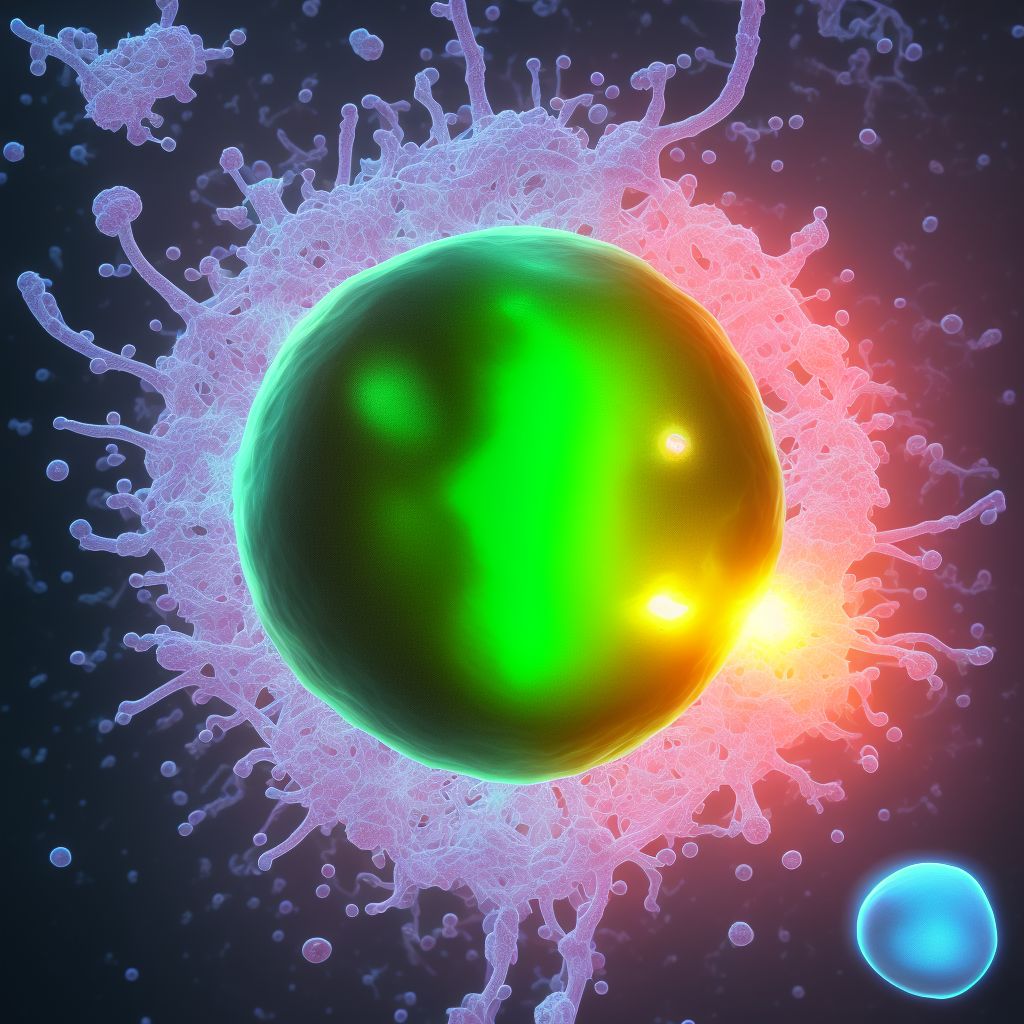 Other specified disorders of amniotic fluid and membranes, first trimester, fetus 5 digital illustration