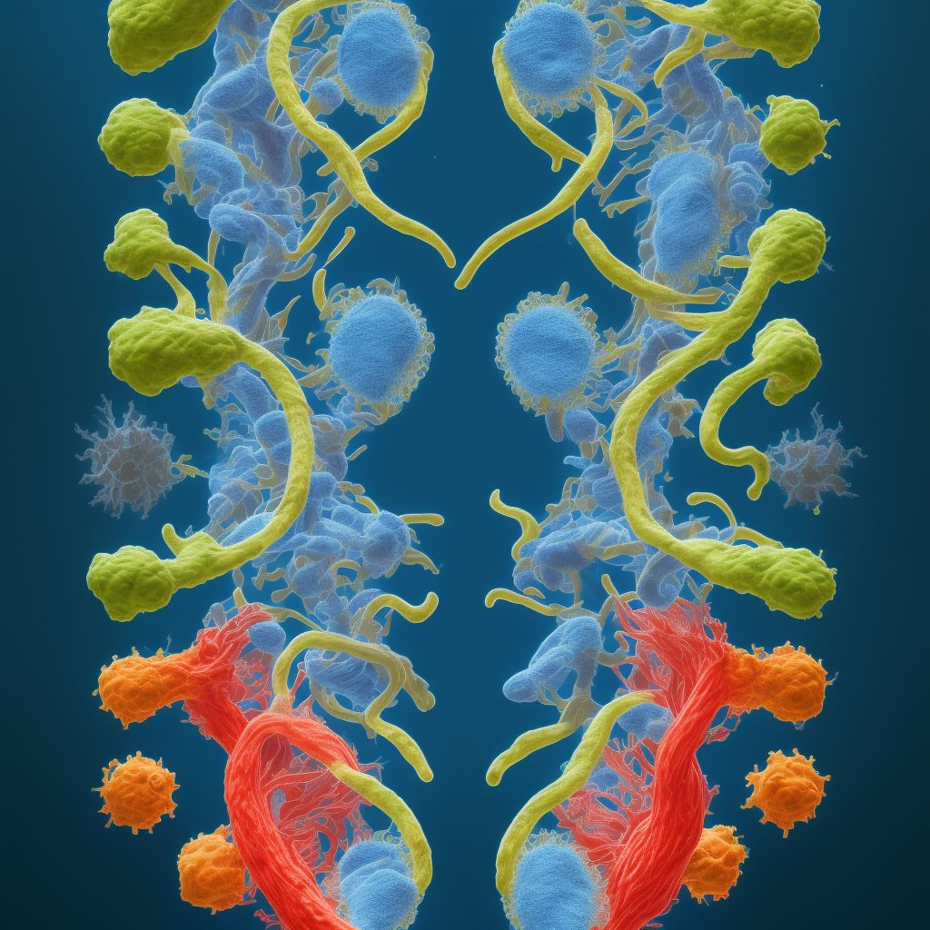 Placenta accreta, second trimester digital illustration