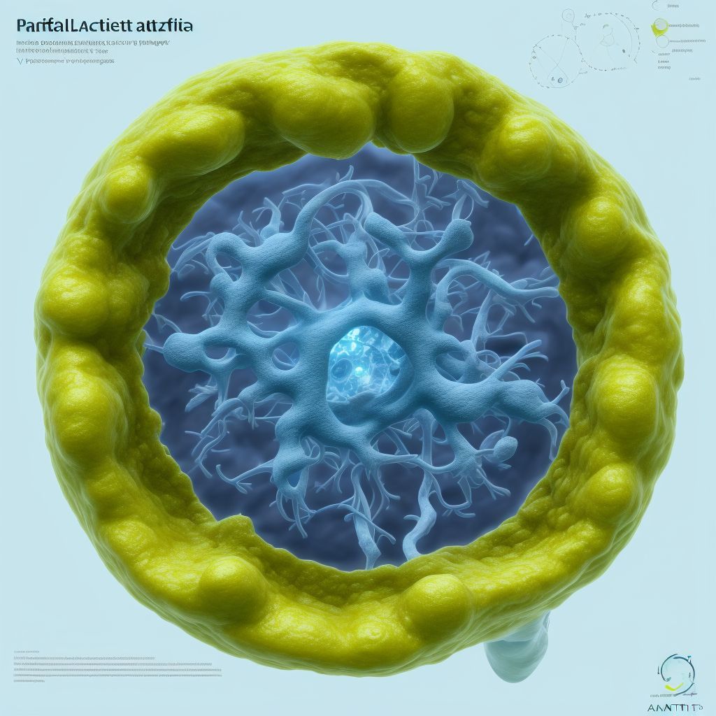 Partial placenta previa with hemorrhage, unspecified trimester digital illustration