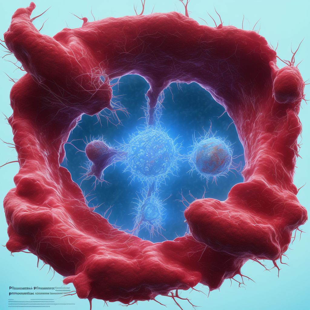 Premature separation of placenta with disseminated intravascular coagulation, first trimester digital illustration