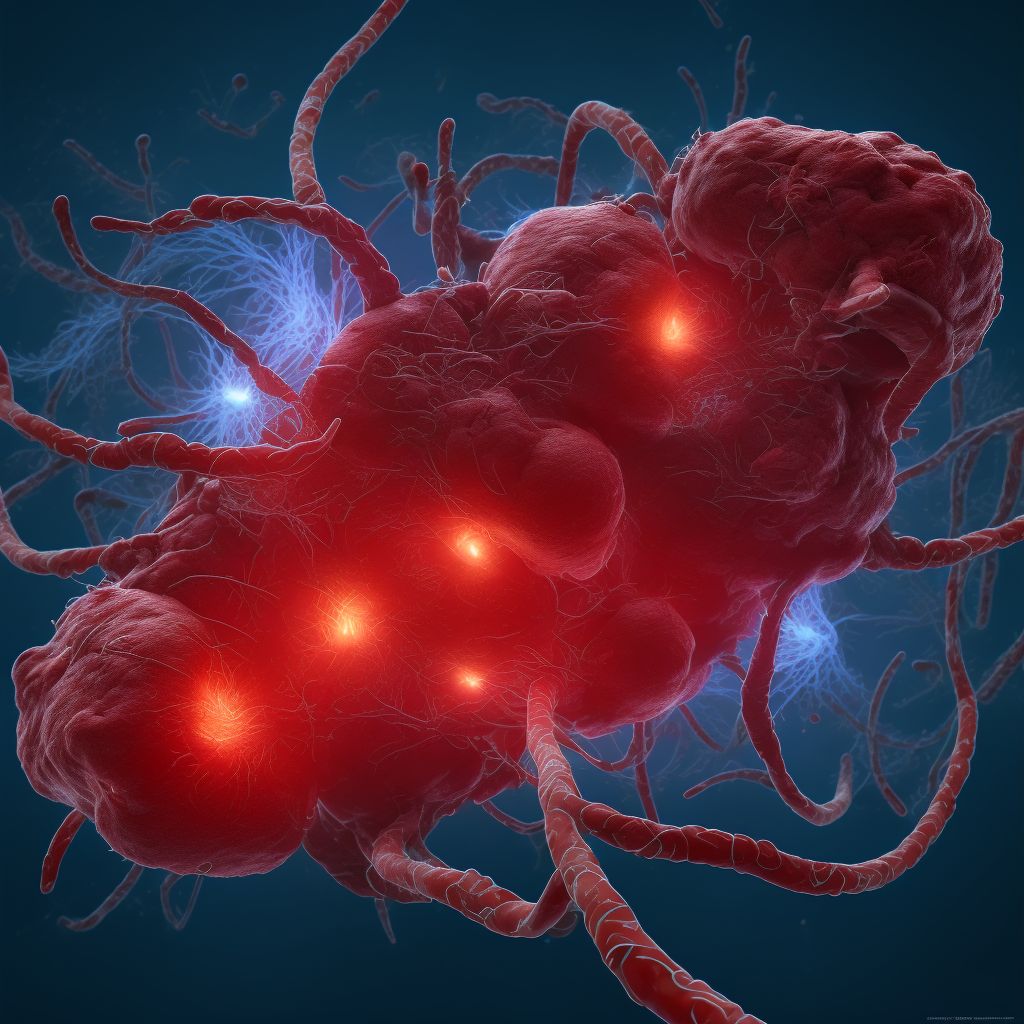 Premature separation of placenta with disseminated intravascular coagulation, second trimester digital illustration