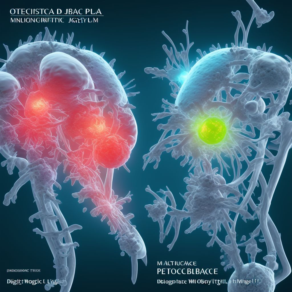 Obstetric damage to pelvic joints and ligaments digital illustration