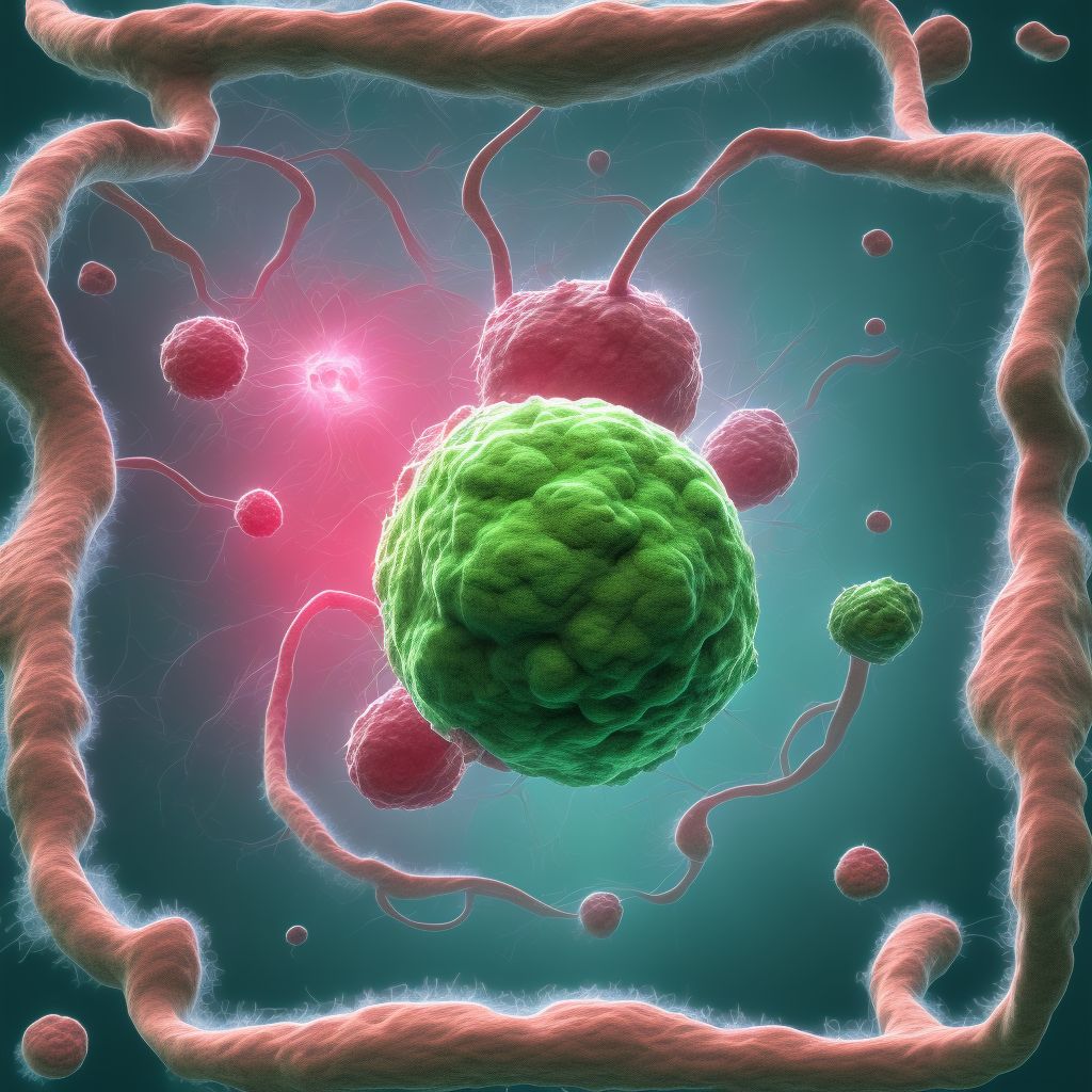 Retained portions of placenta and membranes, without hemorrhage digital illustration