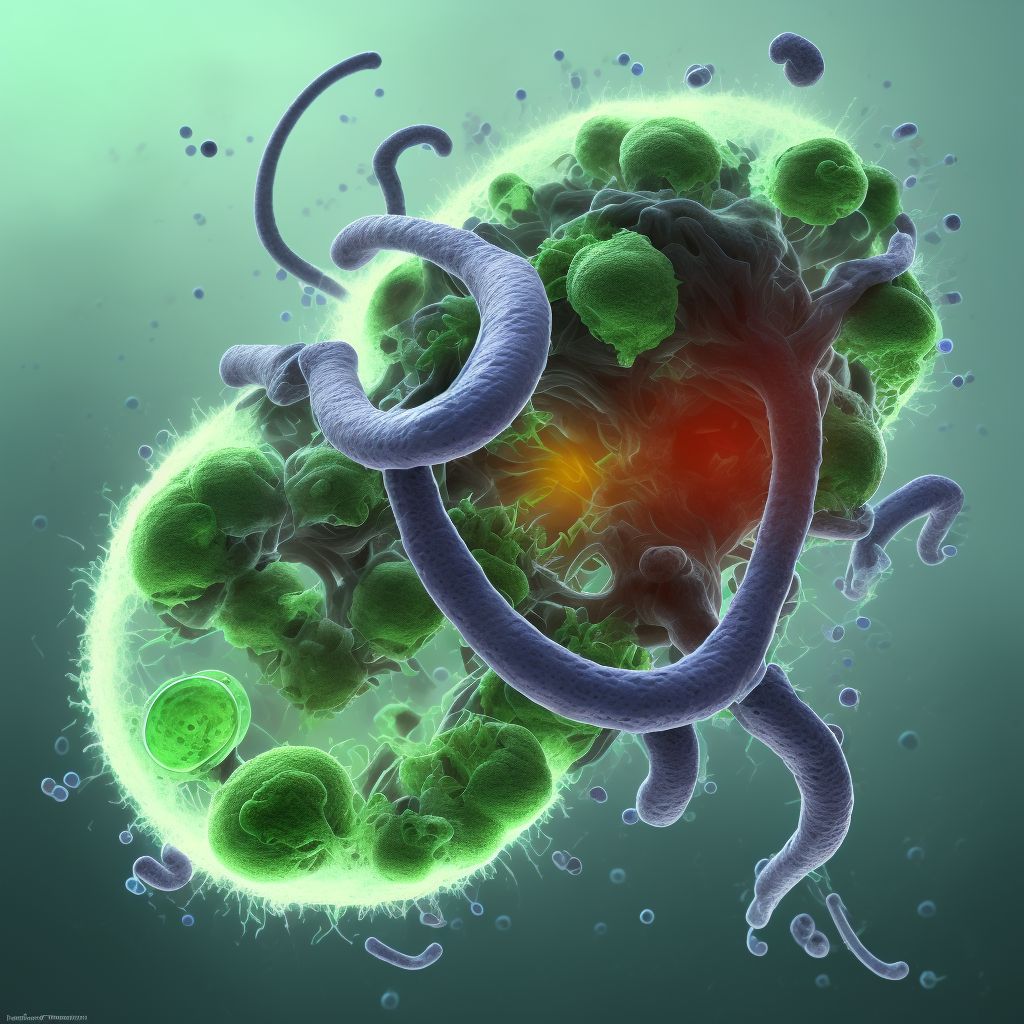 Infection of kidney following delivery digital illustration