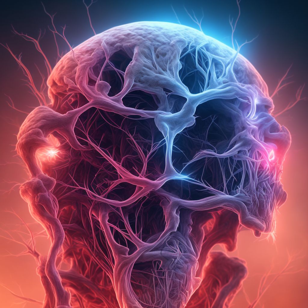 Cerebral venous thrombosis in the puerperium digital illustration