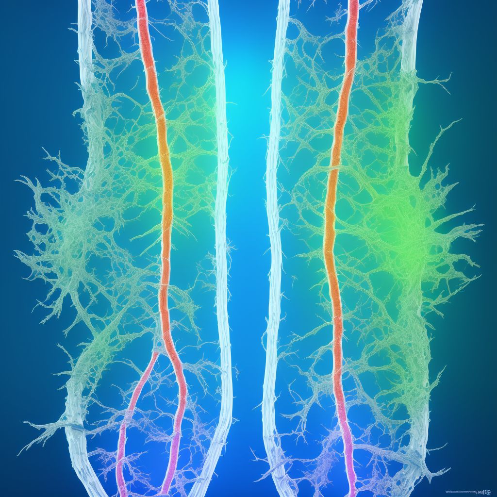 Varicose veins of lower extremity in the puerperium digital illustration