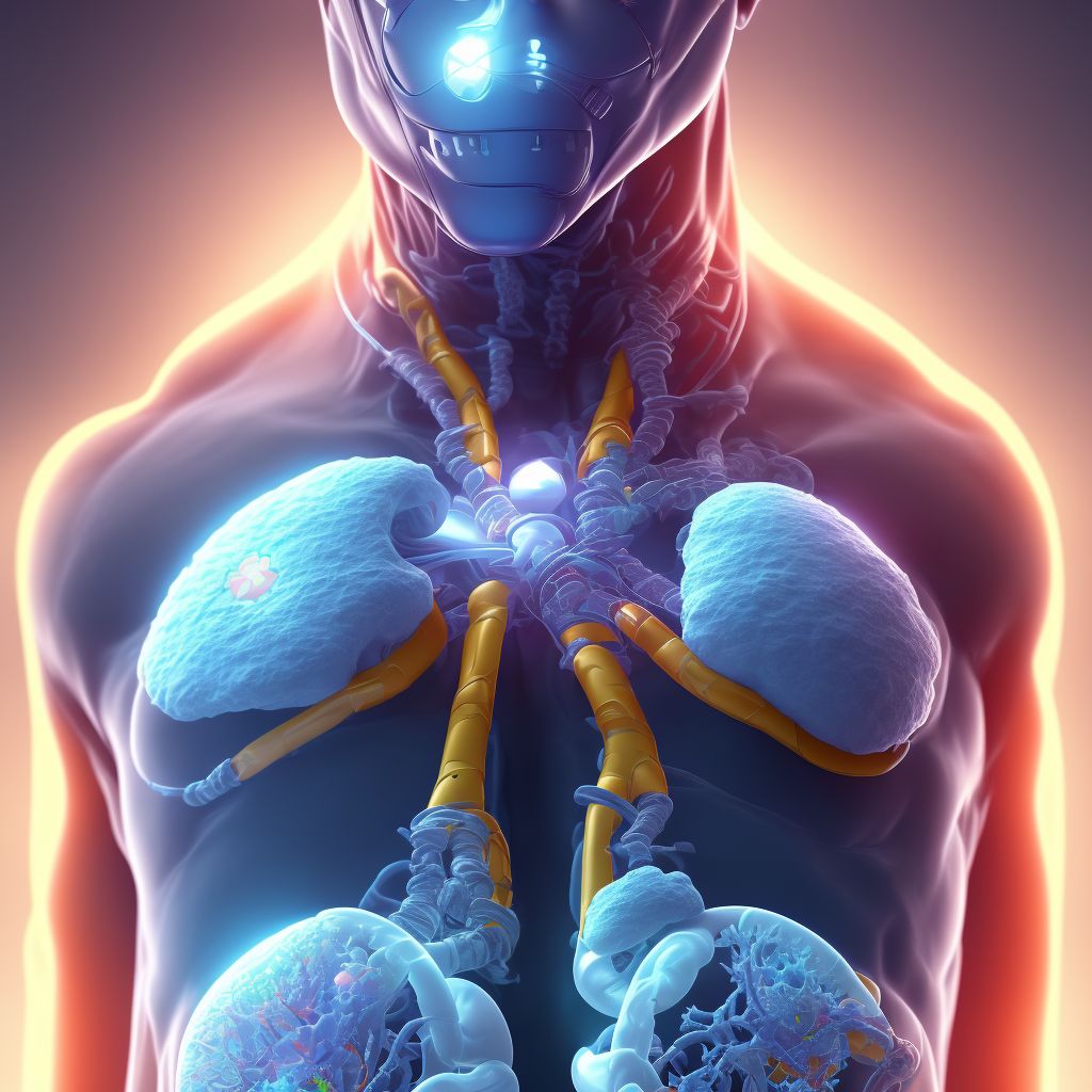 Other pulmonary complications of anesthesia during the puerperium digital illustration