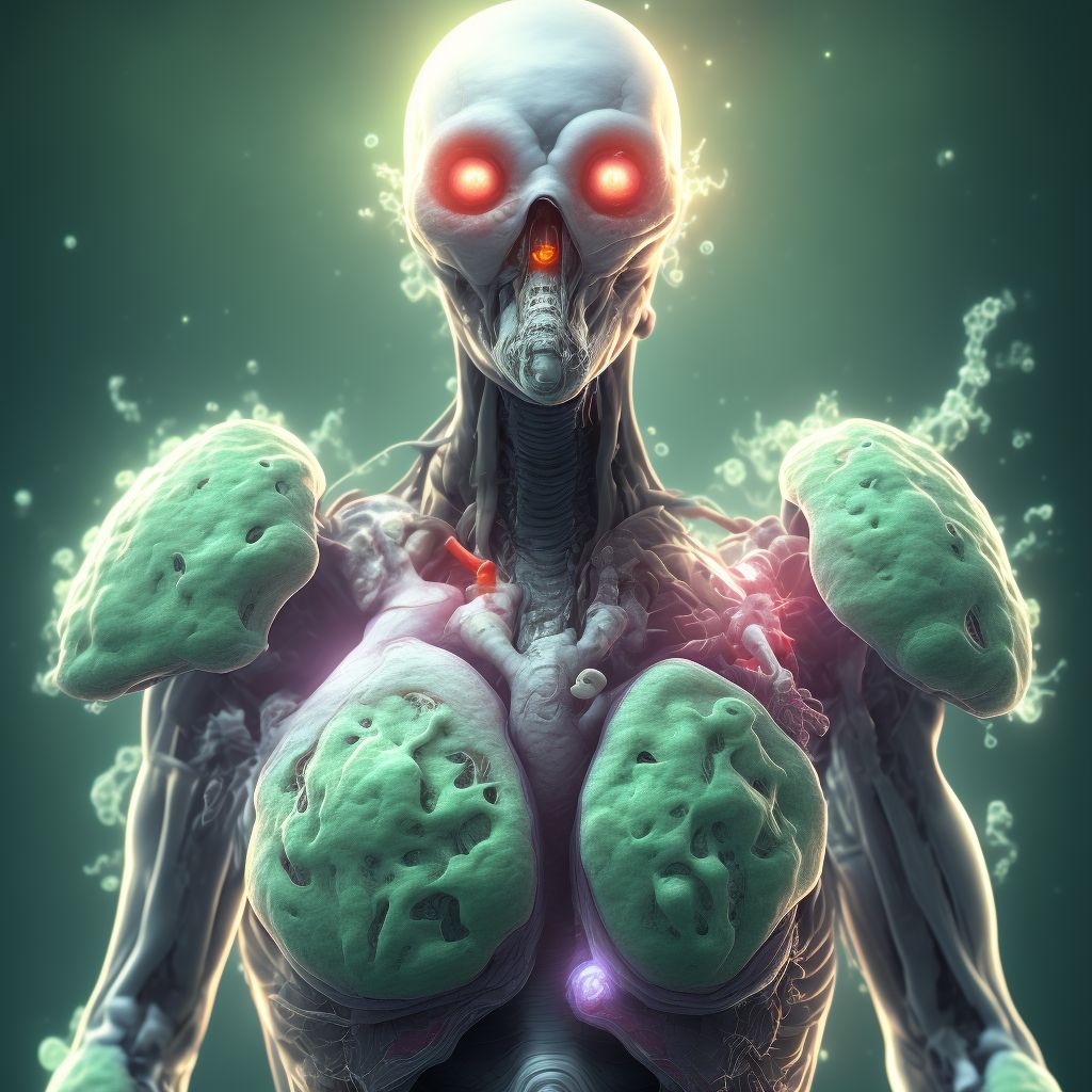 Infection of nipple associated with the puerperium digital illustration