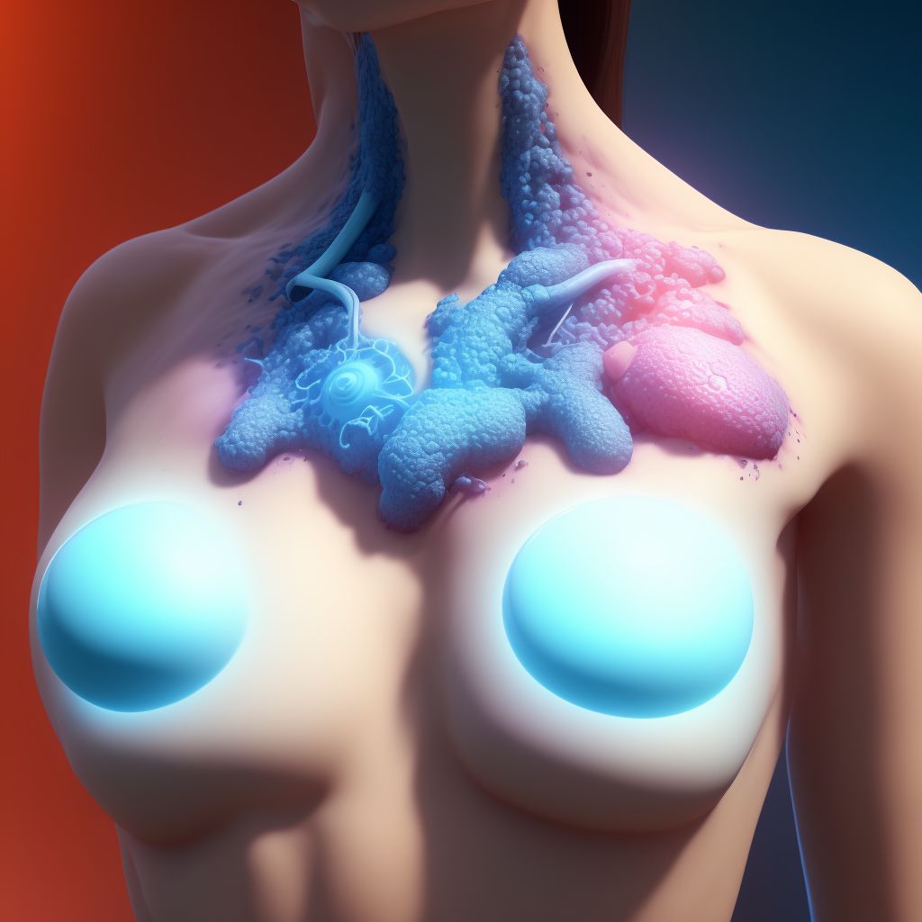 Infection of nipple associated with lactation digital illustration