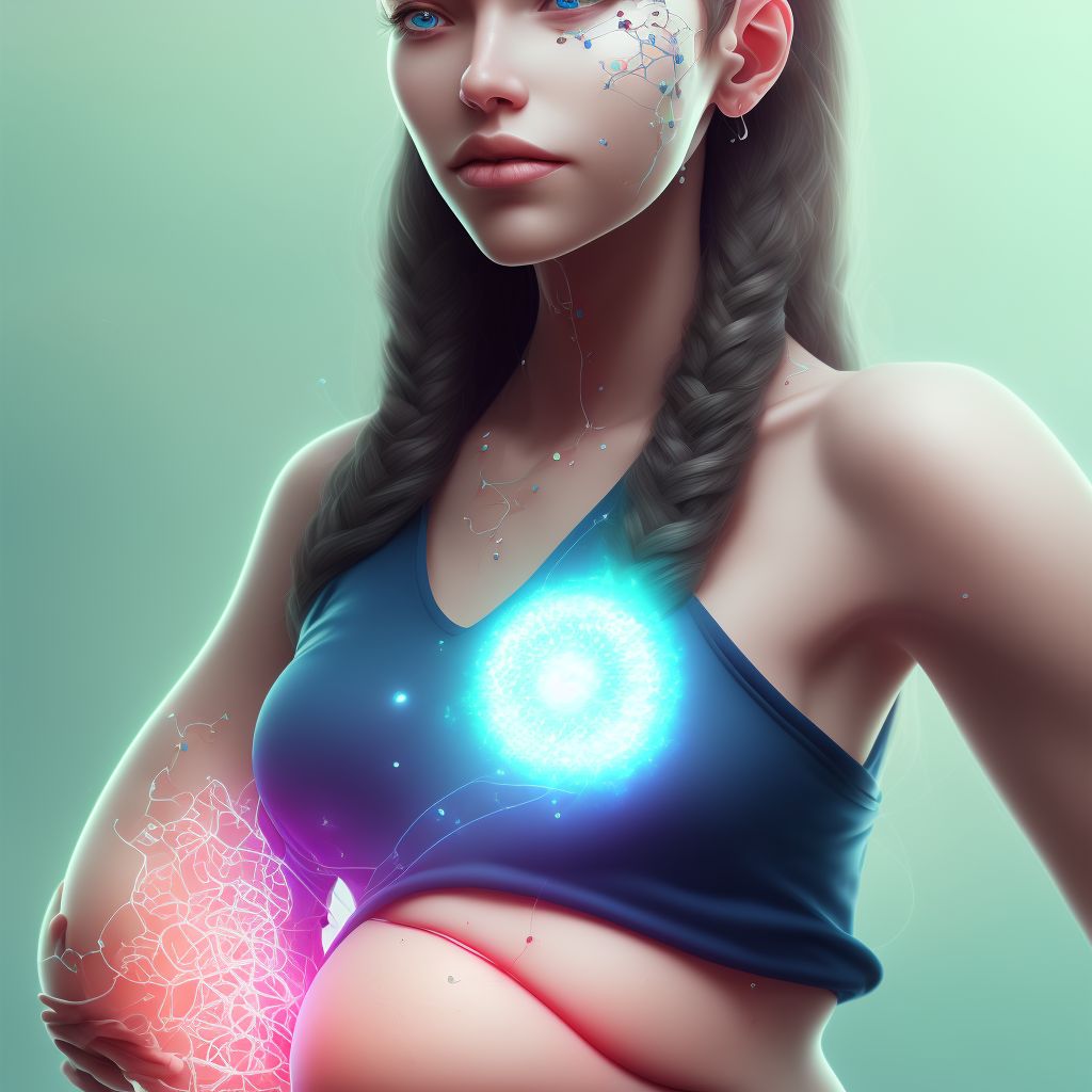 Anemia complicating pregnancy, second trimester digital illustration