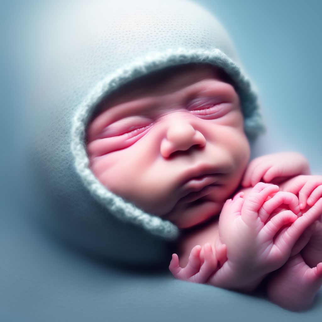 Newborn affected by ectopic pregnancy digital illustration