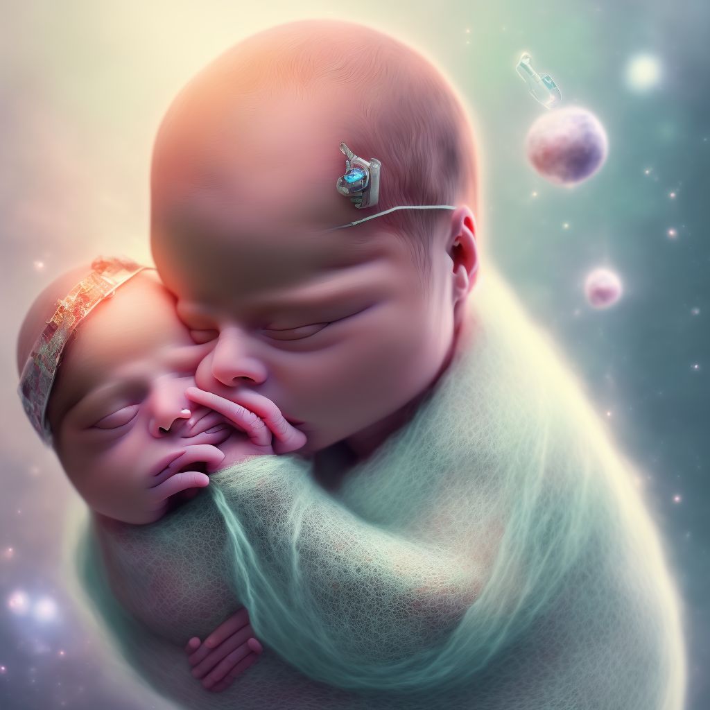 Newborn ffected by other maternal complications of pregnancy digital illustration