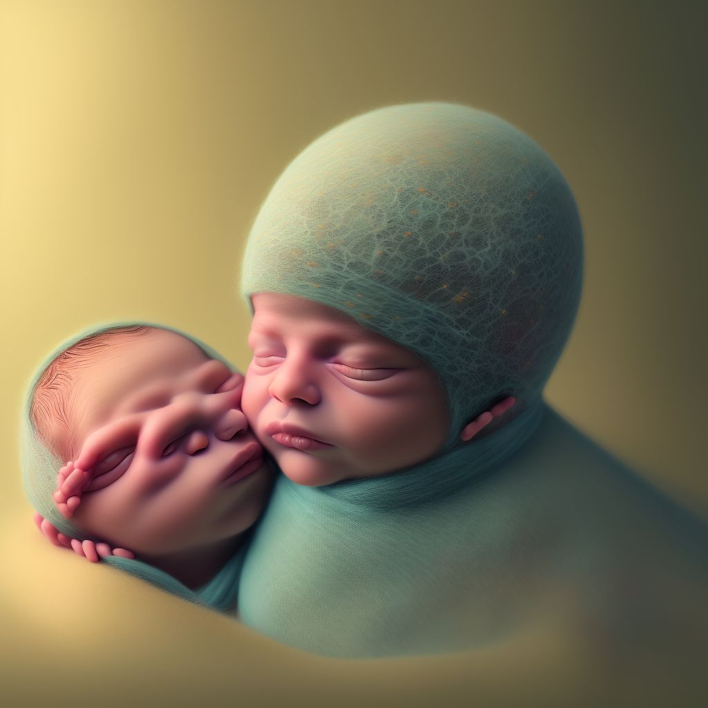 Newborn affected by abnormality of membranes, unspecified digital illustration