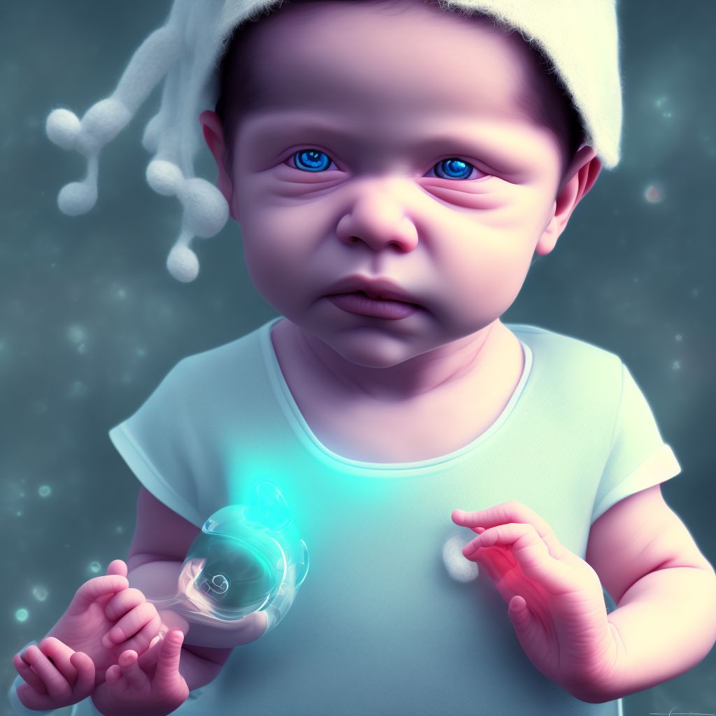 Newborn affected by maternal use of sedative-hypnotics digital illustration