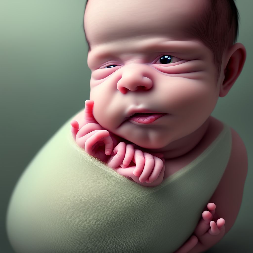 Newborn small for gestational age, unspecified weight digital illustration