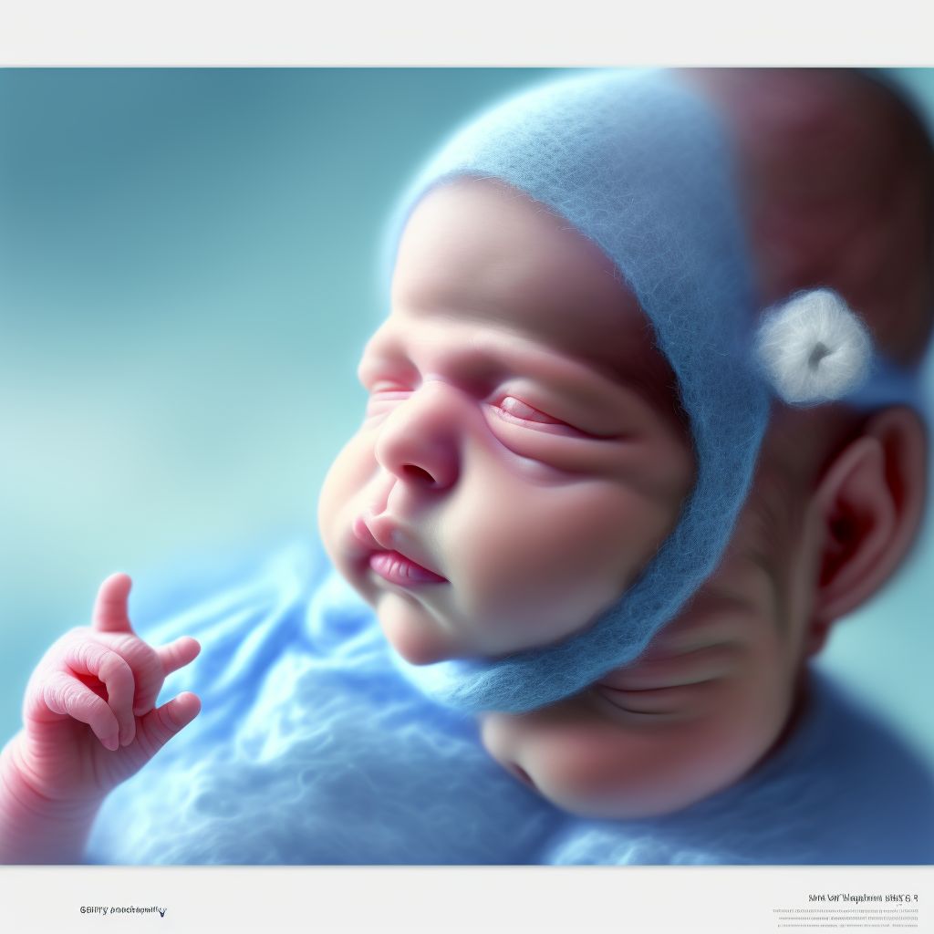 Newborn small for gestational age, 500-749 grams digital illustration