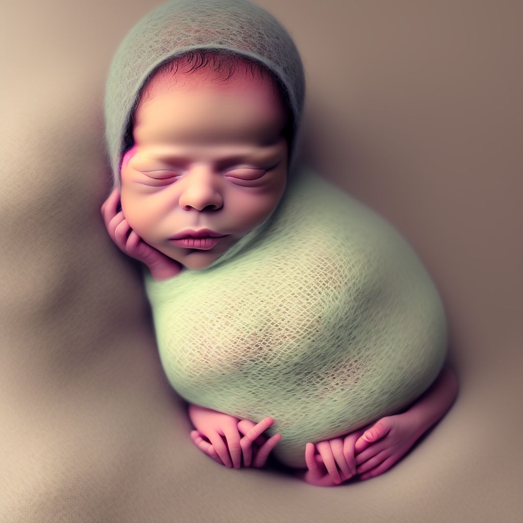 Newborn small for gestational age, 1000-1249 grams digital illustration