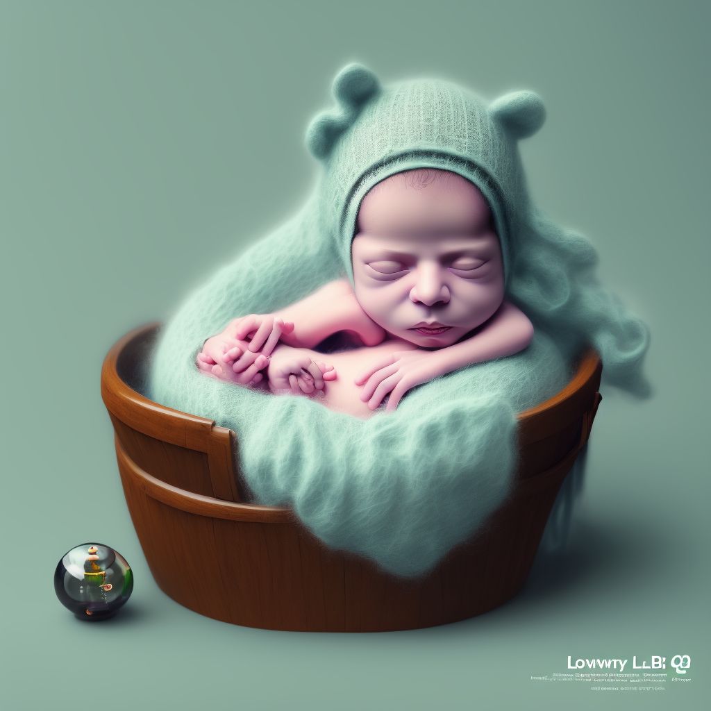 Other low birth weight newborn, 2000-2499 grams digital illustration