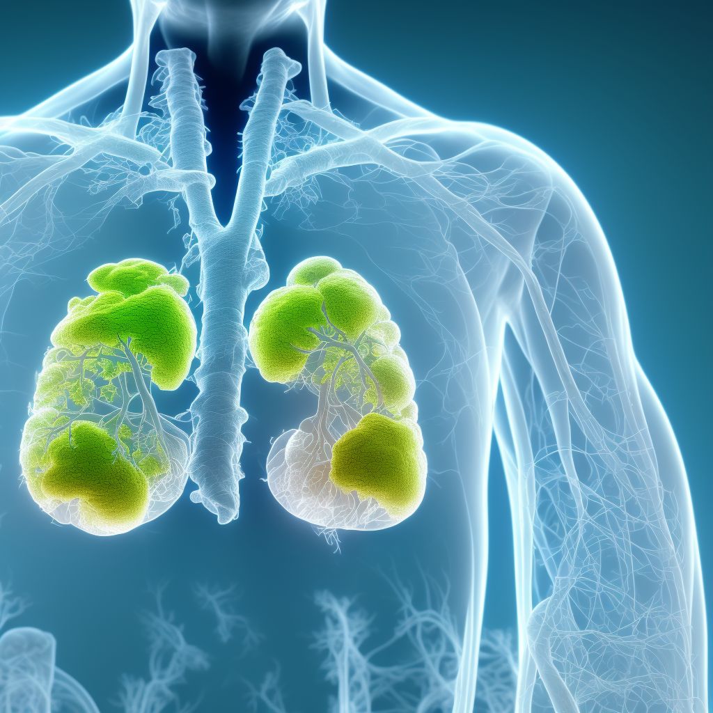 Other conditions related to interstitial emphysema originating in the perinatal period digital illustration