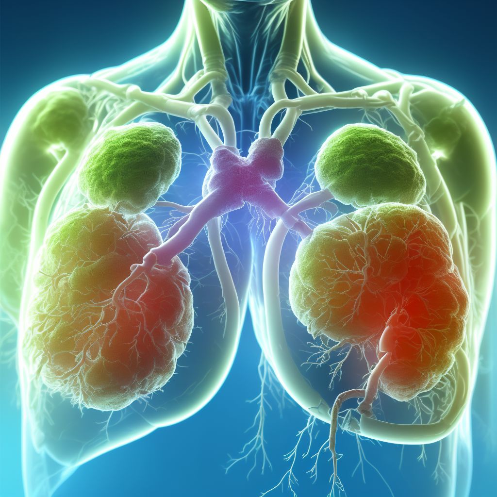 Massive pulmonary hemorrhage originating in the perinatal period digital illustration