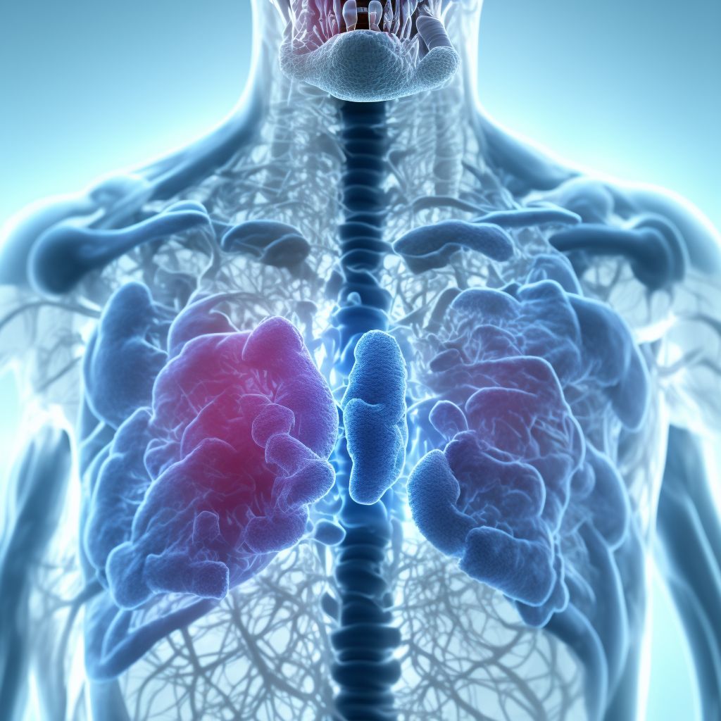 Resorption atelectasis without respiratory distress syndrome digital illustration