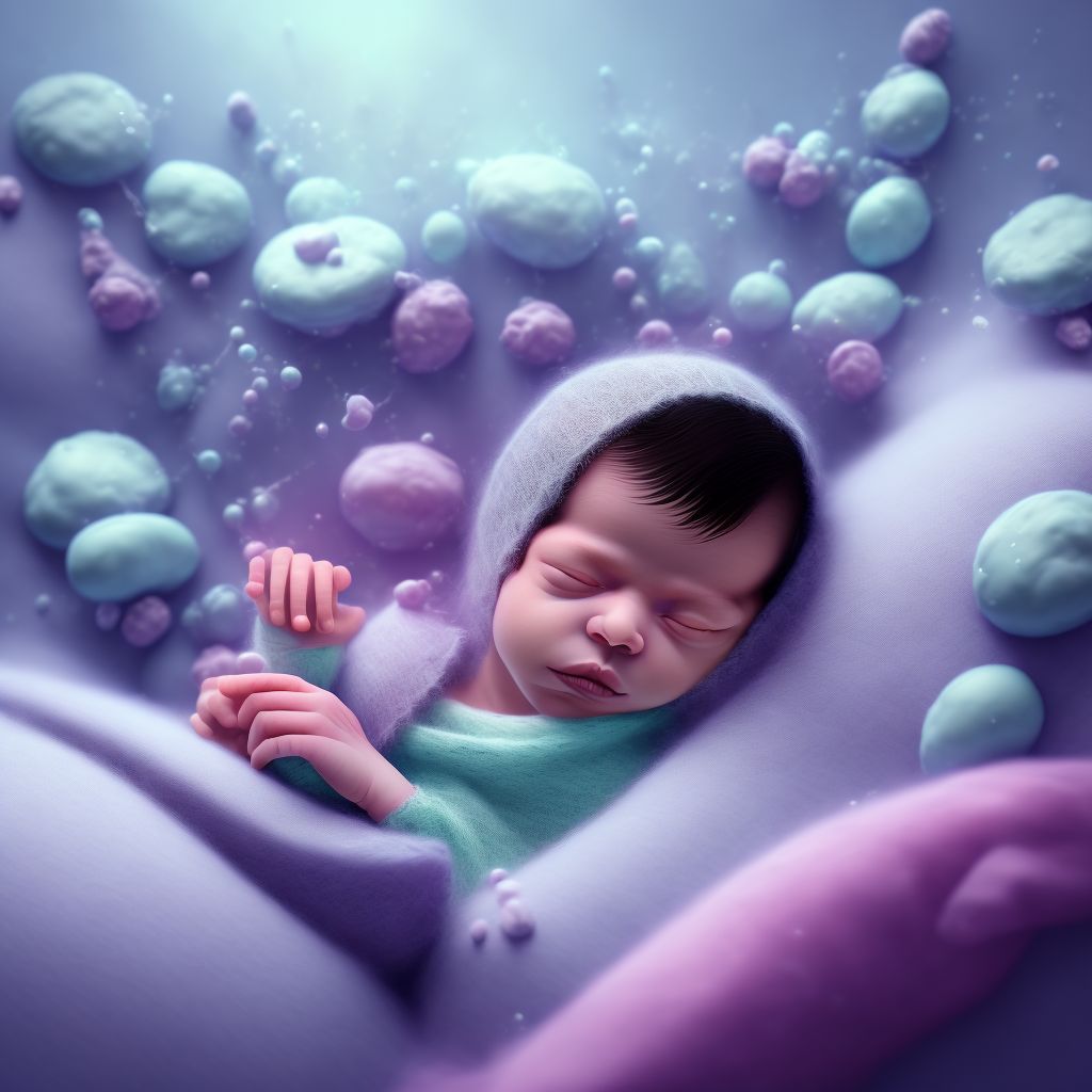 Primary obstructive sleep apnea of newborn digital illustration