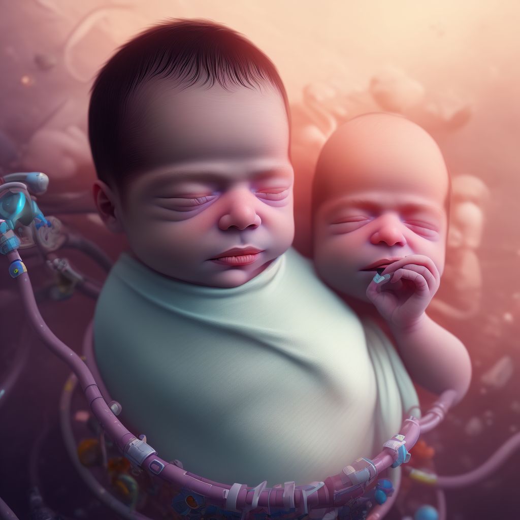 Mixed neonatal apnea of newborn digital illustration