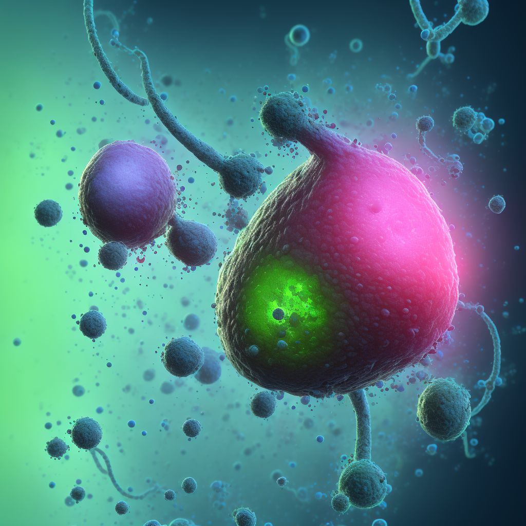 Hydrops fetalis due to unspecified hemolytic disease digital illustration