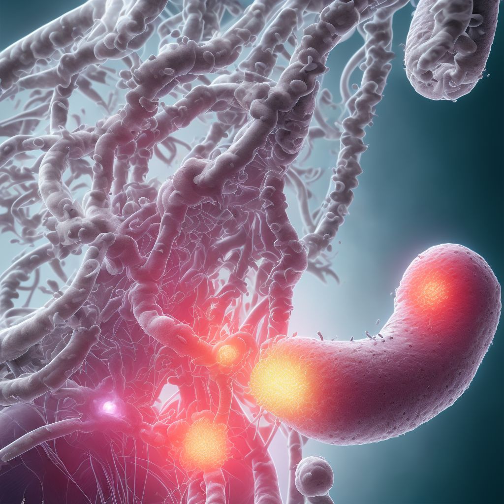 Perinatal intestinal perforation digital illustration