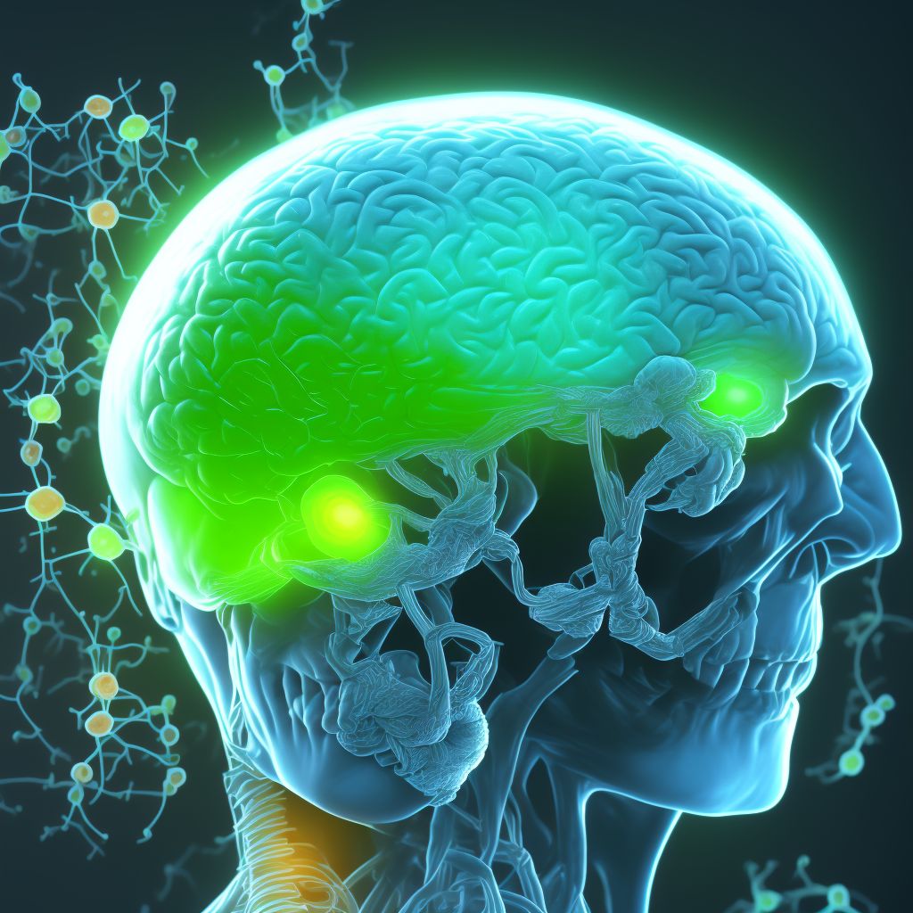 Moderate hypoxic ischemic encephalopathy [HIE] digital illustration