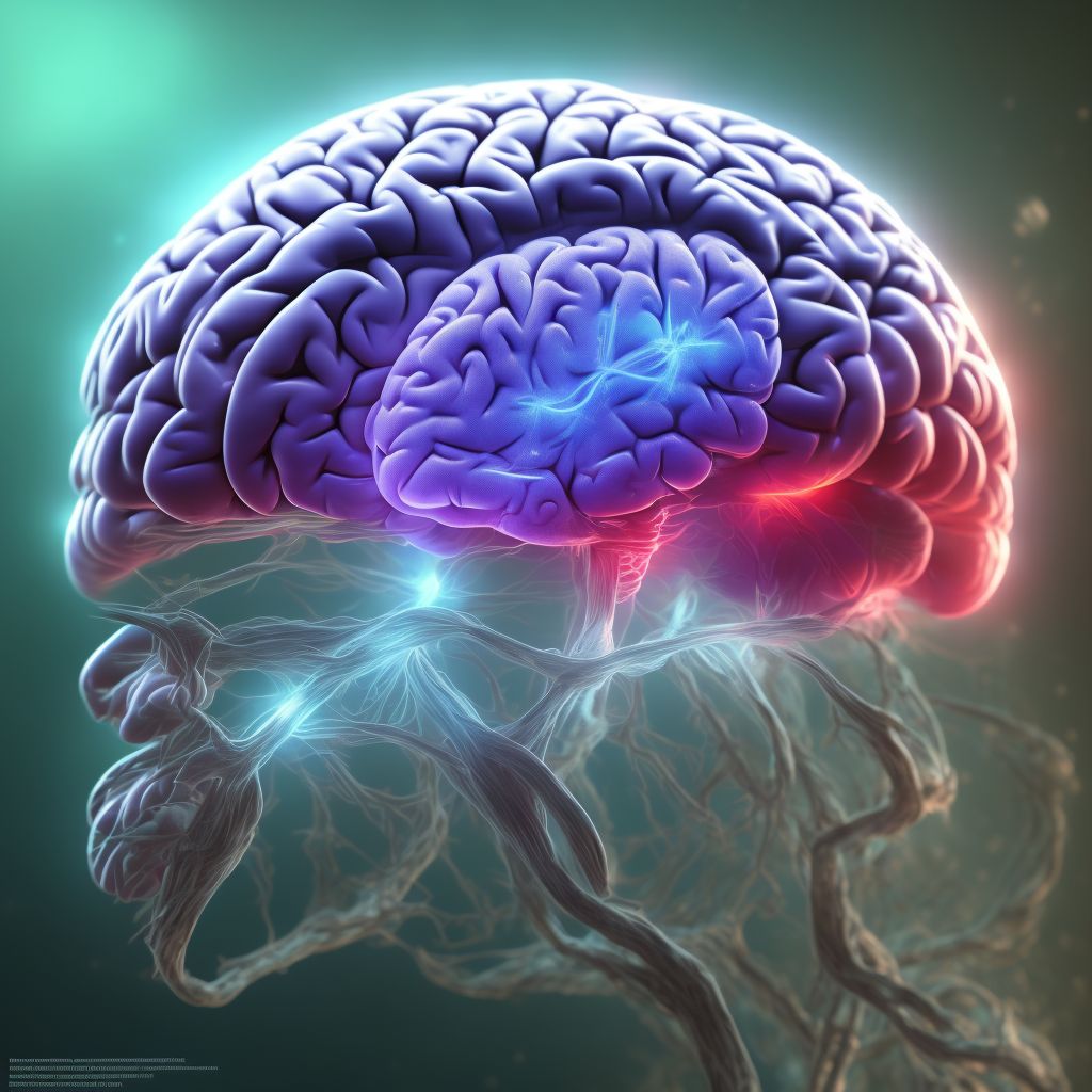 Septo-optic dysplasia of brain digital illustration