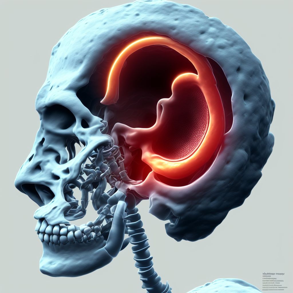 Congenital malformation of inner ear digital illustration